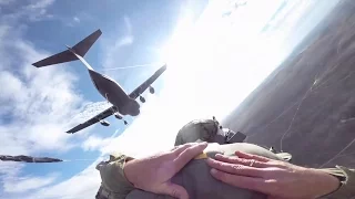 Point of View: 82nd Airborne Parachute Jump from C-17 Globemaster III