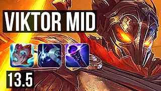 VIKTOR vs VEIGAR (MID) | 5/1/10, 300+ games | KR Master | 13.5