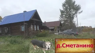 Деревни в глубинке России. Остался лишь один постоянный житель деревни. Заброшенные дома.