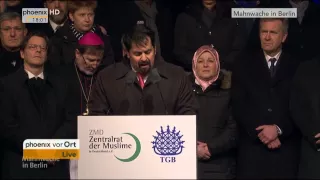 Mahnwache in Berlin: Rede von Aiman Mazyek am 13.01.2015