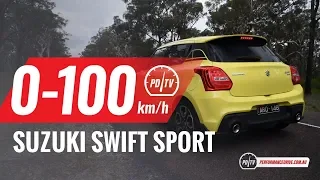 2018 Suzuki Swift Sport 0-100km/h & engine sound (manual vs auto)