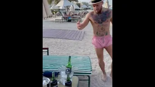 Conor McGregor Drinking Proper 12 At The Beach