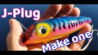 Making a J-Plug Lure, Making a classic wooden trolling lure #luremaking #lurefishing #trolling