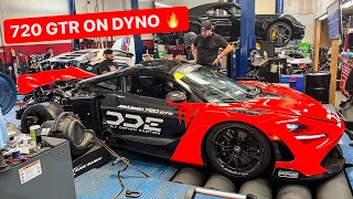 NEW BUILT MOTOR McLaren 720 GTR MAKES INSANE POWER ON DYNO…