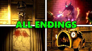 Bendy Secrets of the Machine - All New Endings (Full Walkthrough Showcase)