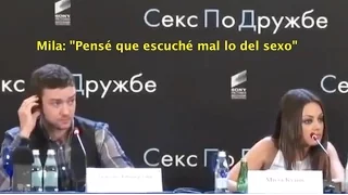Mila Kunis habló ruso para defender a Justin Timberlake de una pregunta sobre SEXO