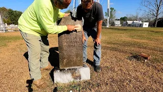 CLEANING 111 YEARS OF DIRT OFF HEADSTONE | INCREDIBLE TRANSFORMATION