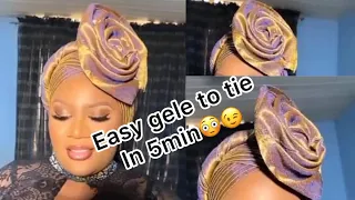 Simple n classy asoebi gele to tie in 5 min💃🏻💃🏻💃🏻🥰