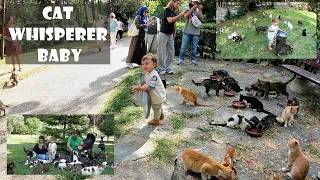 The tiny baby came among hundreds of cats and the world became even more beautiful for a few hours.