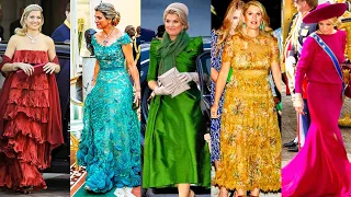 Queen Maxima of Netherland Looking outstanding in Long Maxi dresses