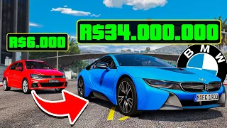 TROQUEI UM CARRO SIMPLES EM UMA BMW SUPER RARA NO GTA 5!