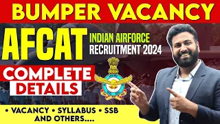 Bumber Vacancy😱 Indian Airforce Recruitment 2024 AFCAT Vacancy Complete Details- Learn With Sumit