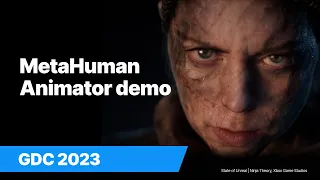 Hellblade actor demos MetaHuman Animator | State of Unreal | GDC 2023