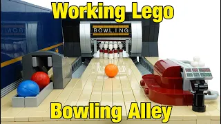 Working Lego Bowling Alley - with Functional Pinsetter & Ball Return!