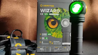 Налобный фонарь Armytek Wizard C2 WG с белым и зелёным светом  #armytek #edc #white #green