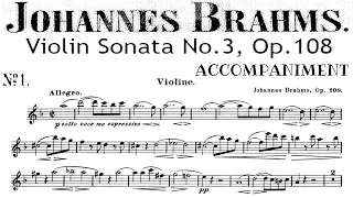 Brahms, Violin Sonata no 3, in D 1st movement | Piano Accompaniment