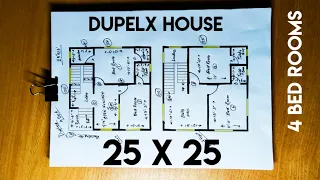 25 x 25 duplex 4 bhk house plan II 4 bhk duplex house plan II 25 x 25 duplex home design