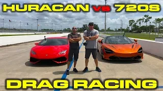 AWD vs RWD Supercar Battle - McLaren 720S vs Lamborghini Huracan Drag Racing