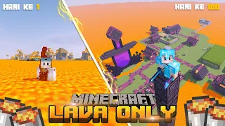 100 Hari di Minecraft Tapi DUNIA LAVA 🌋🌋!!! Membuat Desa Kebal lava !!!