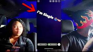 POSTING “I'M SINGLE” ON SOCIAL MEDIA TO SEE MY GIRLFRIENDS REACTION!!! *INTENSE*
