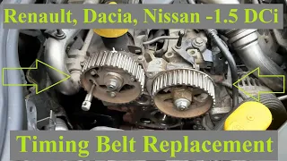 Renault, Dacia, Nissan 1.5 DCI - Timing Belt Replacement (Cam Belt) (T Belt)