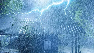 Sleep Instantly with Terrible Hurricane, Heavy Rain, Strong Wind, Mighty Thunder | Thunderstorm Rain