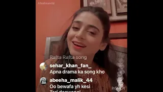 Rang mahal actress sehar khan singing in live streaming on insta #youtubeshorts #shorts #seharkhan