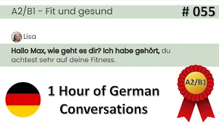 #055 Deutsch lernen mit Dialogen | Deutsch lernen durch Hören | A2-B1 | #learngerman #deutschlernen