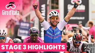 Mark Cavendish takes stage 3 with impressive sprint | Giro d'Italia 2022 | Stage 3 | Highlights