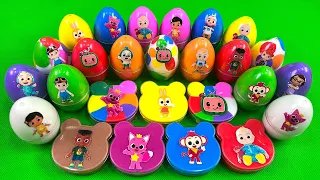 Picking up Cocomelon with CLAY in Rainbow Eggs, Bear Shapes Coloring! Satisfying ASMR Videos