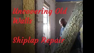 Bedroom Renovation Part 1 (of 2): Uncovering Walls  - Repairing Old Shiplap/Tongue and Groove Boards