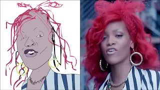 POP DRAWING MEME #87 | RIHANNA - WHAT'S MY NAME? | Ruby Fun