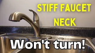 Pulldown Kitchen Faucet - Stiff Neck and Won't Turn - EASY FIX - Glacier Bay