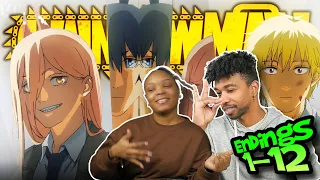 ARE THESE THE BEST ENDINGS IN ANIME HISTORY?!! CHAINSAW MAN ENDING 1-12 Reaction and commentary