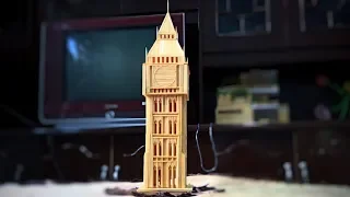 How to make big ben tower with bamboo stick