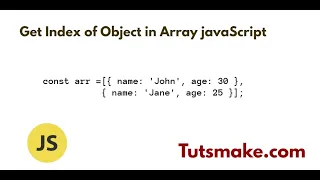 Find Index of Object in Array javaScript