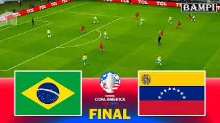 BRAZIL vs VENEZUELA / COPA AMERICA 2024 FINAL / Full Match All Goals / PES Gameplay