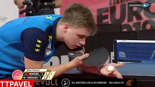 TRULS MOREGARD vs JOAO MONTEIRO 2019 обзор матча🏆🏓Table tennis shots, best of the best#shorts#sports