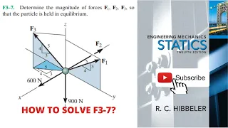 F3-7 hibbeler statics chapter 3 | hibbeler statics | hibbeler