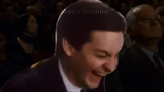 Tobey Maguire laugh at Tom Holland