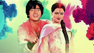 💞 Rang Barse Bheege Chunar Wali 💞 Holi Special Song | Amitabh Bachhan, Jaya Bachchan | 90s Hit Music
