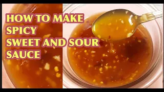 HOW TO MAKE HOMEMADE  SPICY SWEET AND SOUR SAUCE SIMPLE AND EASY RECIPE BY HANNA COOKING