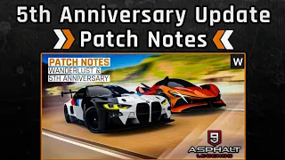 Asphalt 9 - Wanderlust & 5th Anniversary Update - Patch Notes MAX STATS & DECALS Reveal