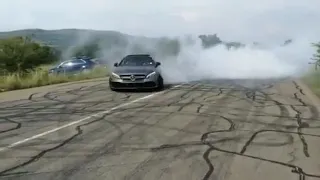 Best Sounding C63s AMG Doing Donuts