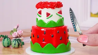 Cocomelon Cake 🍉 Miniature Buttercream Watermelon Cake Decorating | 1000+ Miniature Ideas Cake