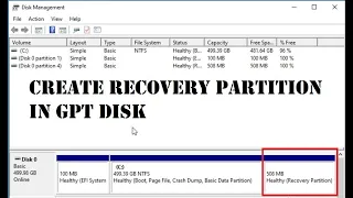 Create recovery partition in Windows 10/11 UEFI