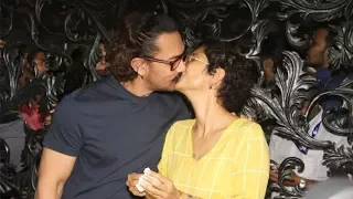 Aamir Khan KISSING Wife Kiran Rao In Public On His 53rd Birthday