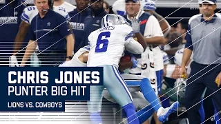 Cowboys Punter Chris Jones Levels Return Man! | Lions vs. Cowboys | NFL Wk 16 Highlights