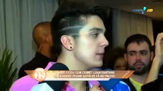 TV Fama: Luan Santana se declara e beija Jade em entrevista