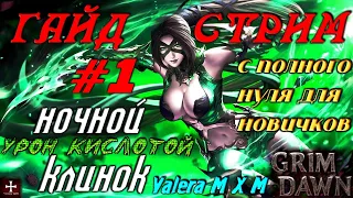 Гайд ночной клинок стрим #1 урон кислотой, с полного нуля для новичков, охотник на ведьм Grim Dawn